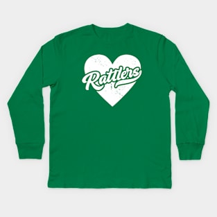 Vintage Rattlers School Spirit // High School Football Mascot // Go Rattlers Kids Long Sleeve T-Shirt